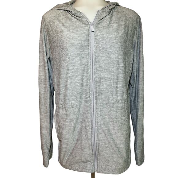 Lands End Women's Size Small Soft Performance Full Zip Hoodie Pockets Stretch - Picture 1 of 8